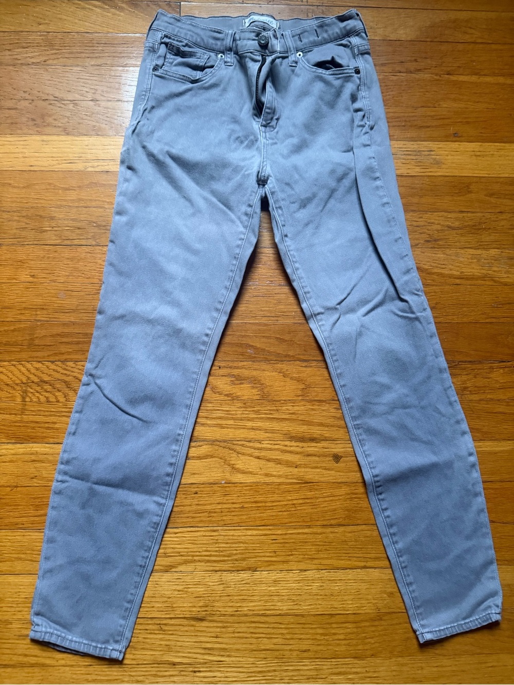 Madewell Skinny Jeans in Light Gray-Blue